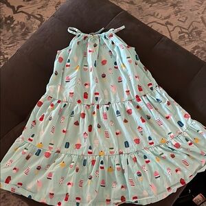 Hanna Anderson Colorful Ice Cream Print Sun Dress size 8